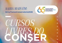 Conservatório abre inscrições para cursos livres e participação em bandas a partir de 20 de janeiro